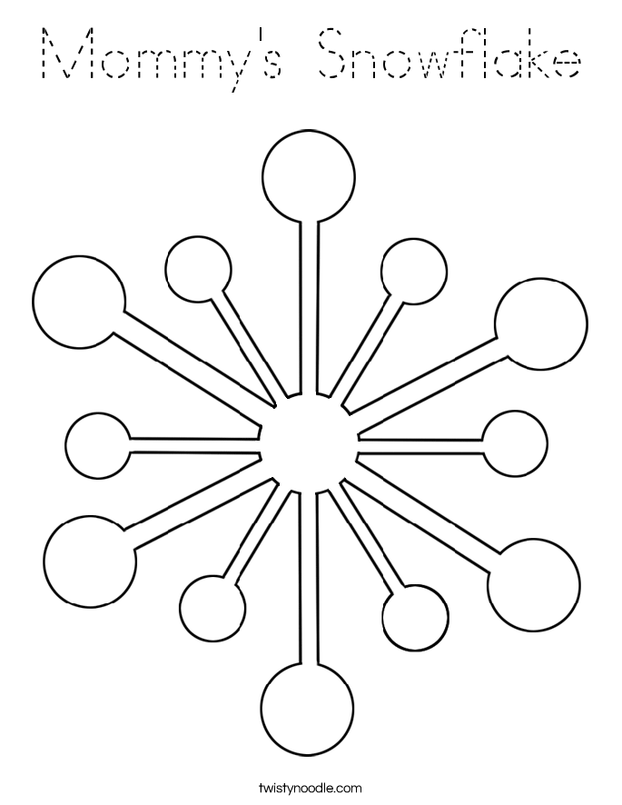 Mommy's Snowflake Coloring Page
