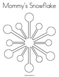Mommy's Snowflake Coloring Page