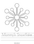 Mommy's Snowflake Worksheet