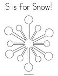 S is for Snow! Coloring Page