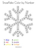 Snowflake Color by Number Coloring Page