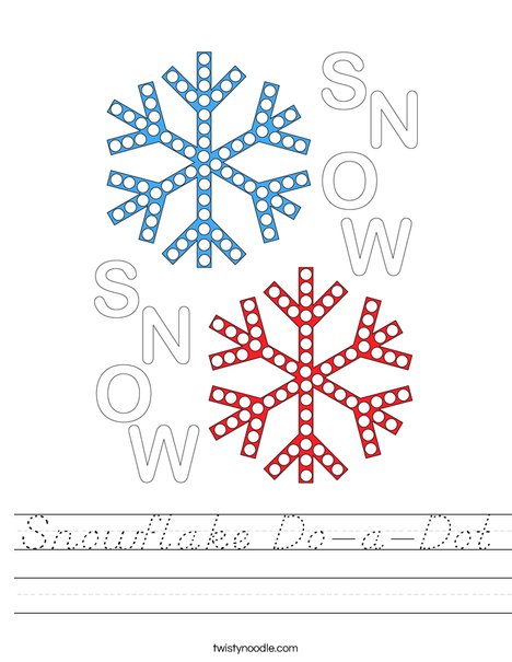 Snowflake Do-a-Dot Worksheet