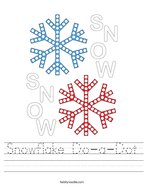 Snowflake Do-a-Dot Handwriting Sheet