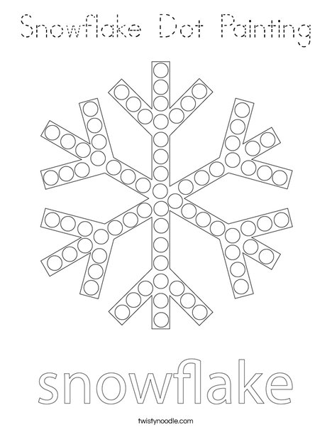 Snowflake Dot Painting Coloring Page