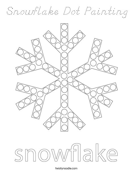 Snowflake Dot Painting Coloring Page