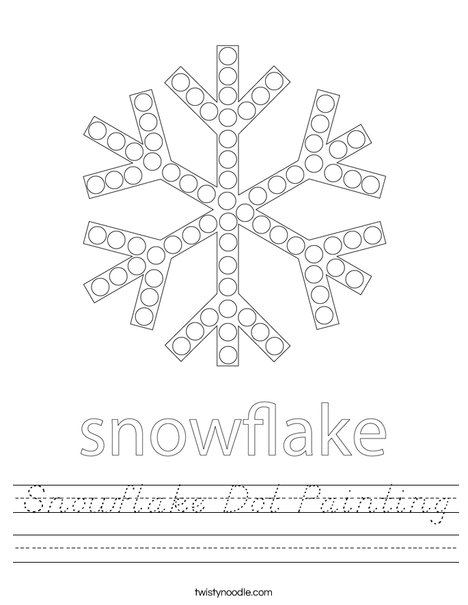Snowflake Dot Painting Worksheet