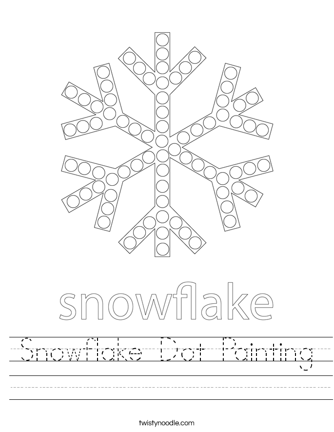 Snowflake Dot Painting Worksheet