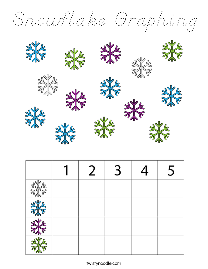 Snowflake Graphing Coloring Page