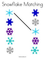 Snowflake Matching Coloring Page