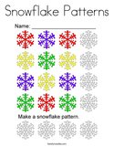 Snowflake Patterns Coloring Page