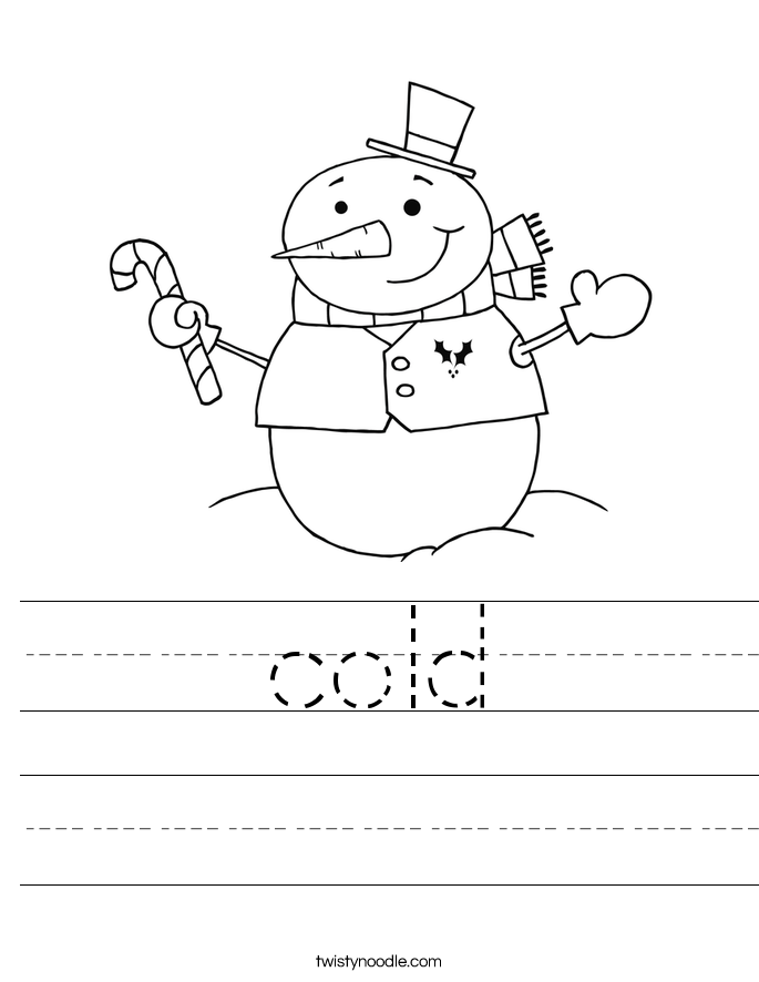 cold Worksheet - Twisty Noodle