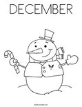 DECEMBER Coloring Page