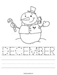 DECEMBER Worksheet