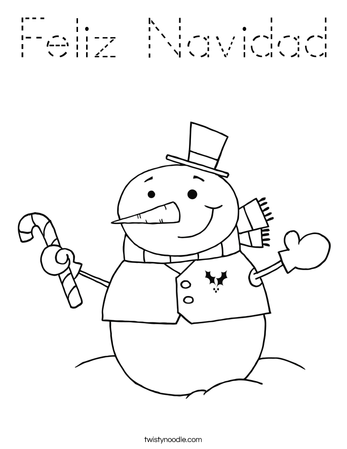 Feliz Navidad Coloring Page