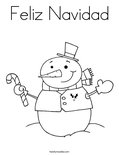 Feliz Navidad Coloring Page