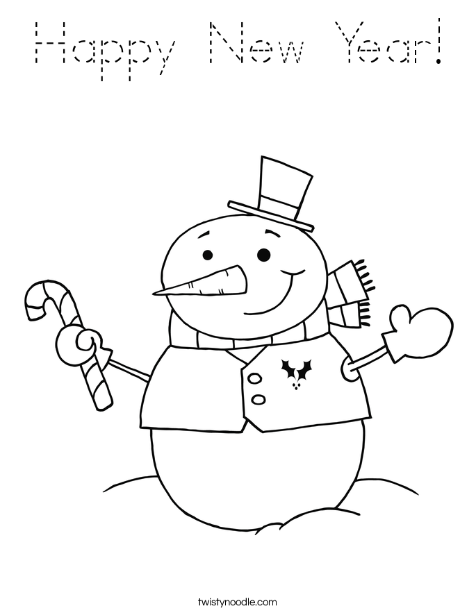 Happy New Year! Coloring Page