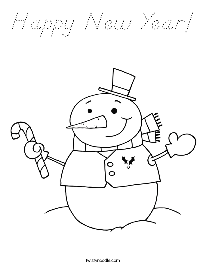 Happy New Year! Coloring Page