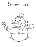 Snowman Coloring Page