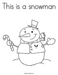 This is a snowman Coloring Page