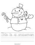 This is a snowman Worksheet