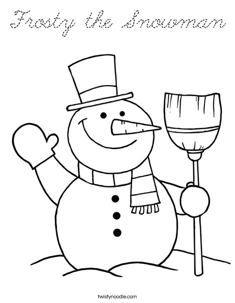Snowman Coloring Page