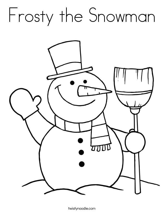 Frosty the Snowman Coloring Page