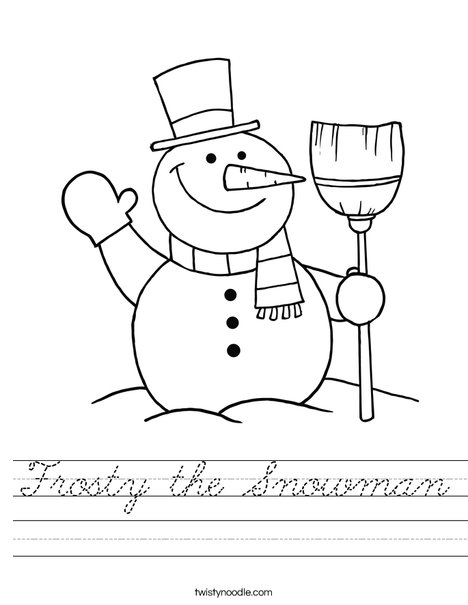 Snowman Worksheet