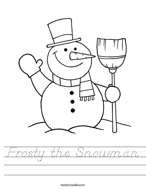 Snowman Worksheet