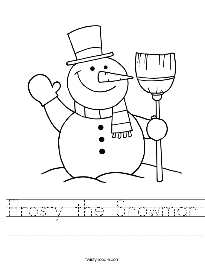 Frosty the Snowman Worksheet