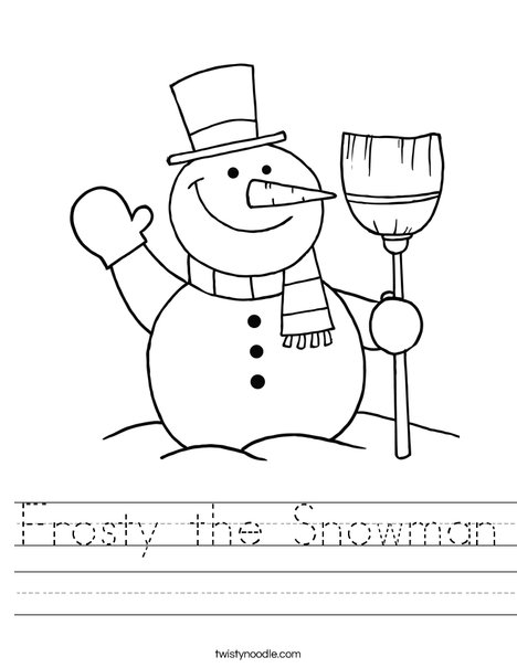 Snowman Worksheet