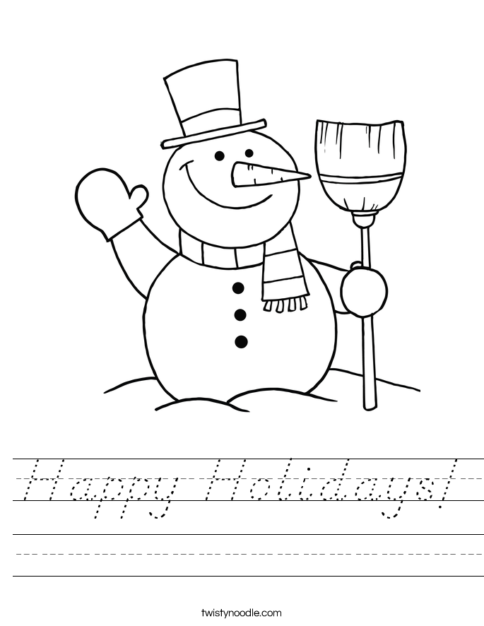 Happy Holidays! Worksheet