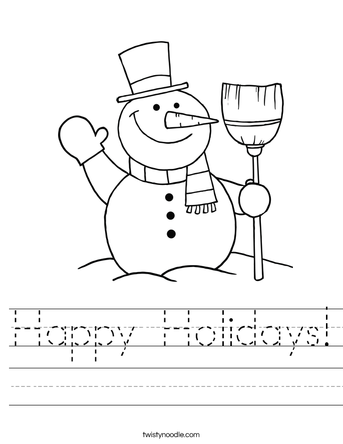 Happy Holidays! Worksheet