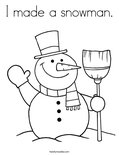 I made a snowman.Coloring Page