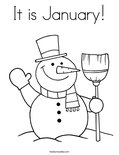 It is January!Coloring Page