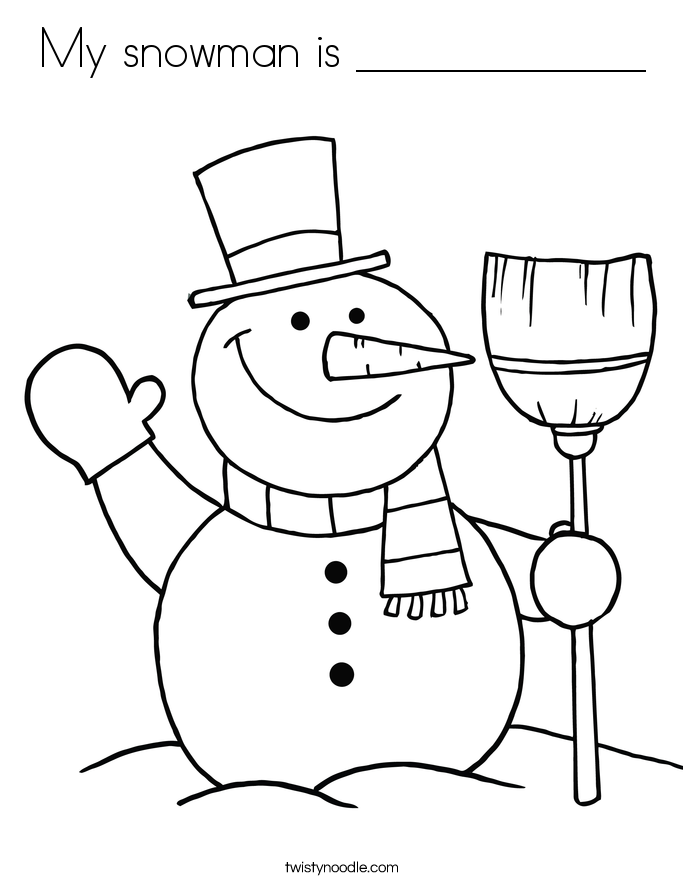 My snowman is ____________ Coloring Page