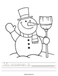 My snowman is ____________ Worksheet