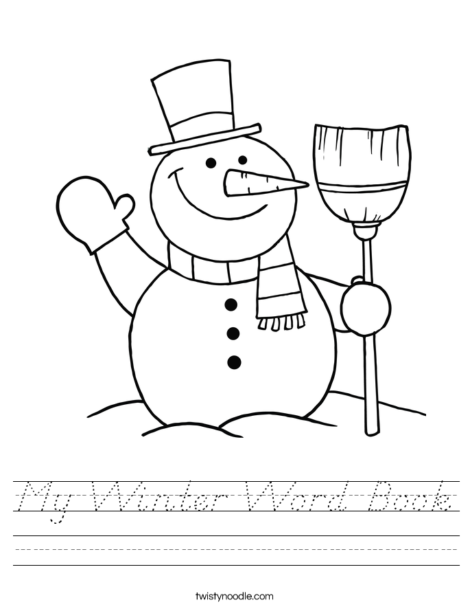 My Winter Word Book Worksheet