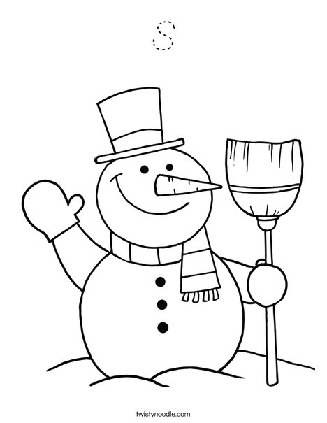 Snowman Coloring Page