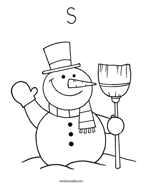 Snowman Coloring Page