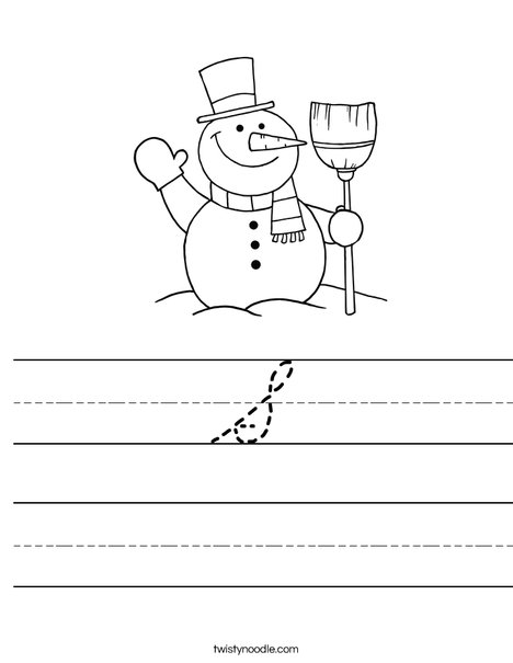 Snowman Worksheet