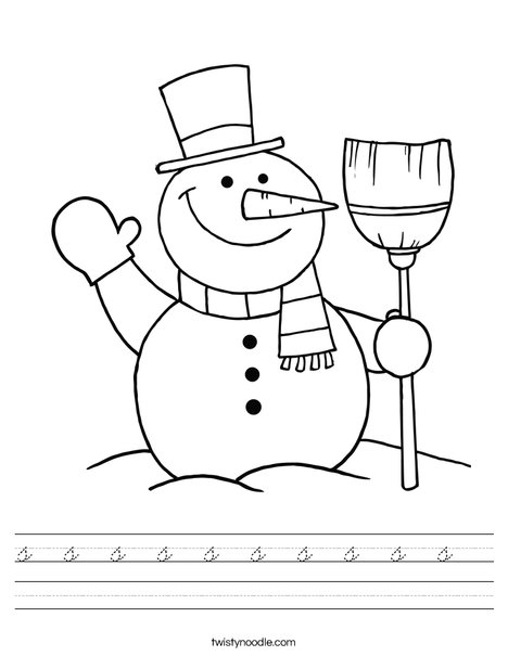Snowman Worksheet