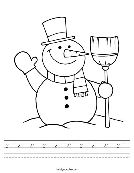 Snowman Worksheet