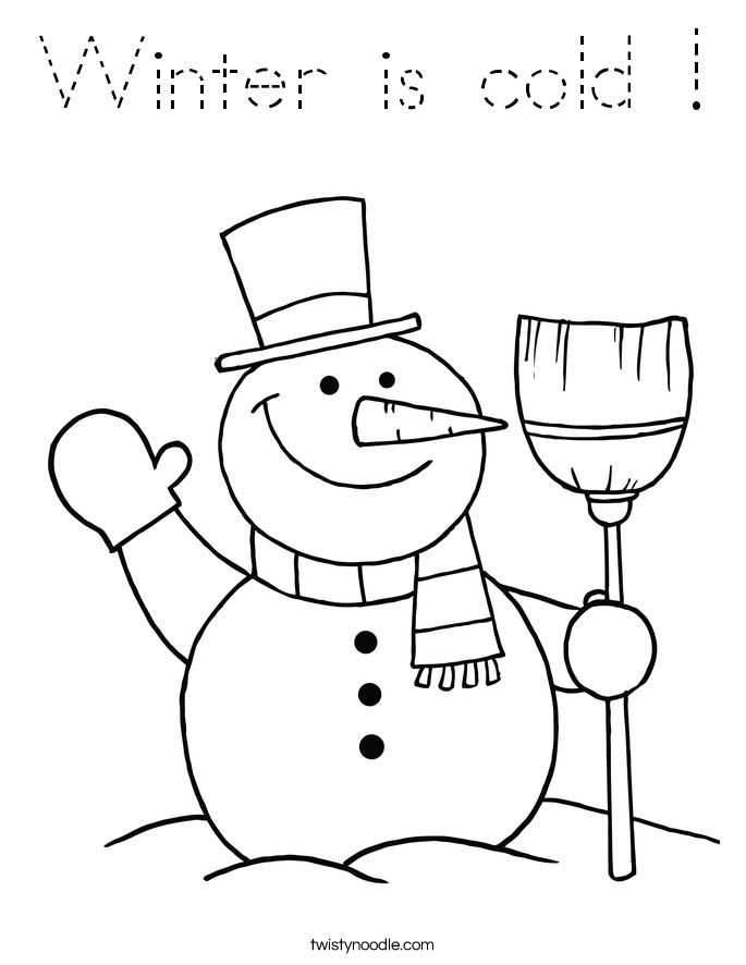 Winter is cold ! Coloring Page