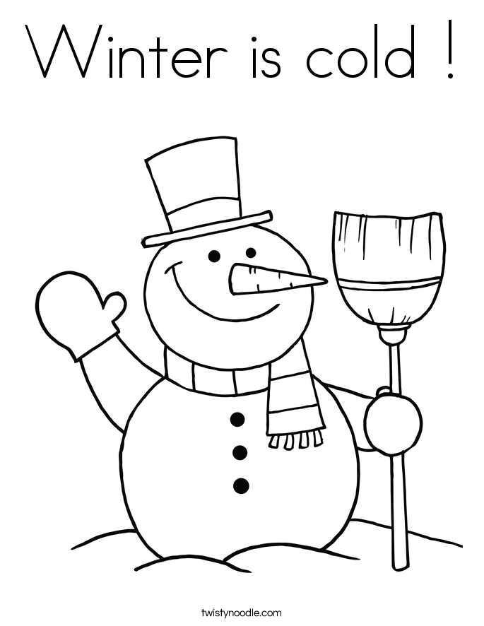 Winter is cold ! Coloring Page