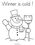 Winter is cold ! Coloring Page
