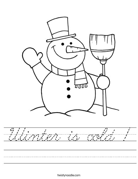 Snowman Worksheet