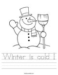 Winter is cold ! Worksheet