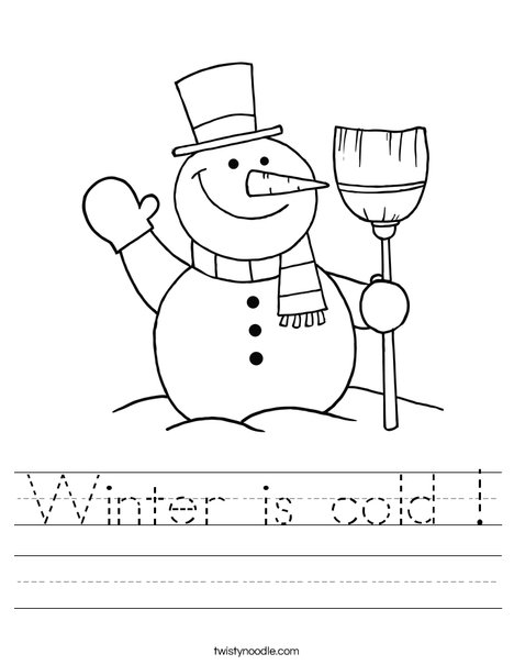 Snowman Worksheet