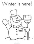 Winter is here! Coloring Page