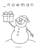 _ n o w m a n Coloring Page
